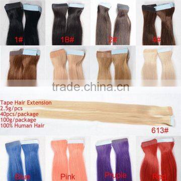 Wholesale Tape In Hair Extentions Natural Looking 100% High Grade Brazilian Human Tape Hair photo-5