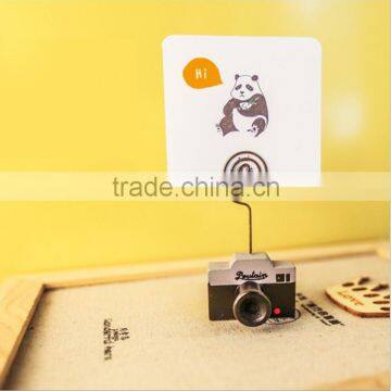 Novel Cute Clock Camera TV Telphone Shape Name Card Paper Photo Clips Stand Holder Resin Craft for Logo Custom photo-3