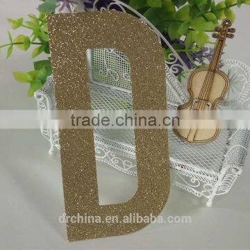 1000pcs gold glitter paper number-D Decor Festive Birthday Party New Year,Christmas ,Cake,Crafts.