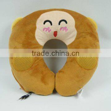 2012 hottest lovely and practical monkey animal plush pillow speaker