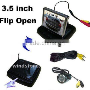 3.5 inch Car Monitor Flip Open With IR Rearview Camera