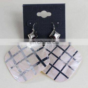 Fashion New Holiday Wear Charming Checked Print Women's Shell Earring