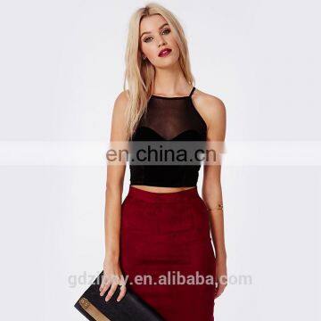 Triada Black Round Neck Net Lace Bralet Top photo-3