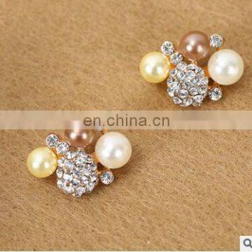 Flower Rhinestone Applique Pearl Crystal Bridal Wedding Dress Garment Strass para artesanato Hair Accessories Bag Shoes