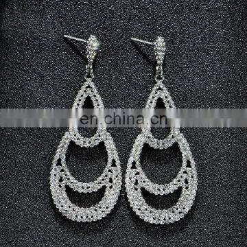 European Luxury Fashion Jewelry Crystal Fashion Drop Earring