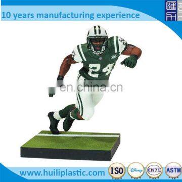 Custom sports plastic soccer figure ,OEM cartoon soccer player action figure ,Custom soft pvc soccer player figure factory