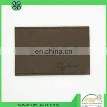 High quality branded leather badge custom embossed leather patch