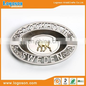 High Quality Sweden Souvenir Custom Metal Zinc Alloy Ashtray