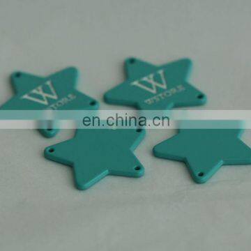 newest designer star shaped colorful metal name plates for jeans