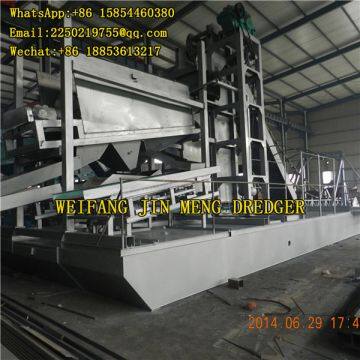 100 Ton Bucket Chain Gold Dredger Good Performance Sand Dredging Equipment