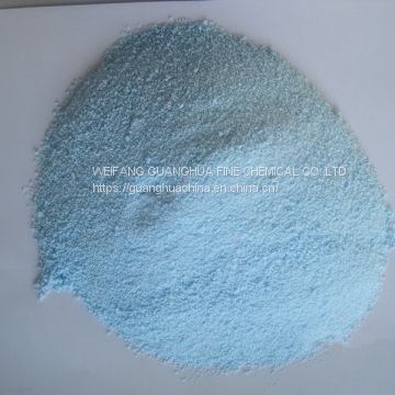 Blue detergent powder