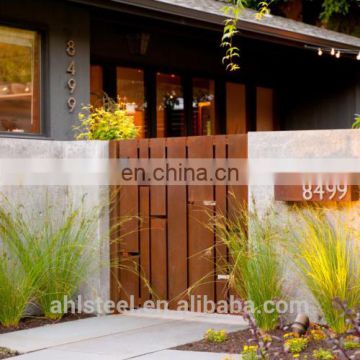 Modern Corten Steel Metal Entrance Wrought Iron Gate And Fences