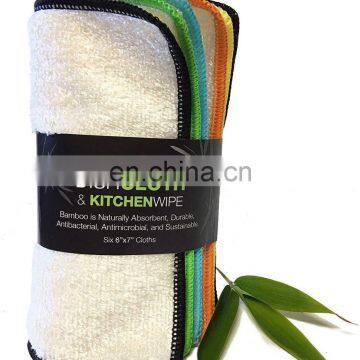 Bamboo Unpaper Towles Cloth Kitchen Wipe Washable Reusable Absorbent Sustainable Durable Bamboo Antibacterial Dish Rags