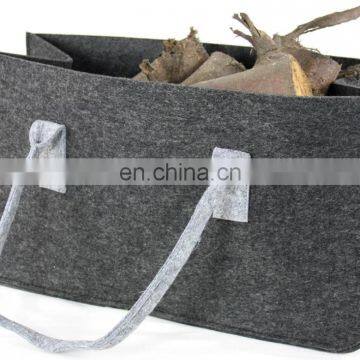 Durable Felt Home Storage Basket Firewood Log Basket photo-4