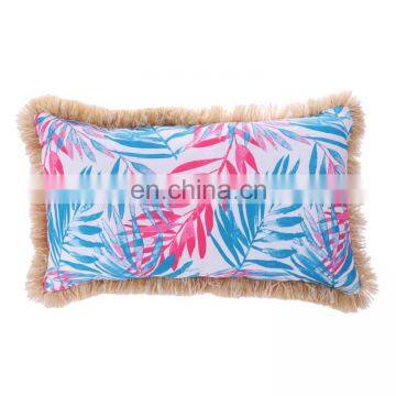 Hot Sell Tropical Outdoor Leaf Pillows Green Leaves Printing Outdoor Furniture Sofa Pillow Case photo-3