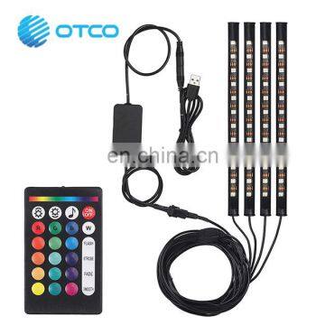 Muti color Car decoration USB Waterproof atmosphere lamp car interior led strip lights 5050 rgb colour