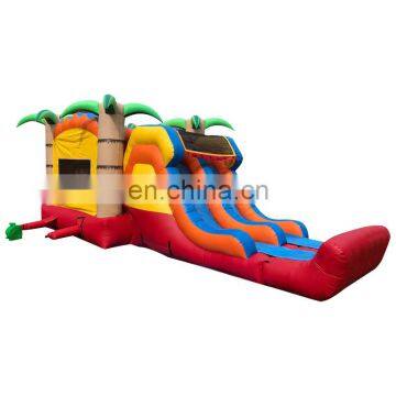 Commercial Grade Tropical Jungle Bounce House Combo Slide Jumping Castle With Slide