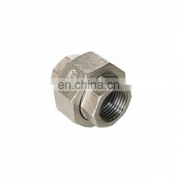 1/2 Inch 304 CF8 Forged Stainless Steel Pipe Fitting SS Union Connector photo-4