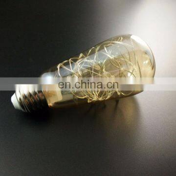 St58 Dimmable St58 Clear Amber Glass 2200k E22 E27 B22 3.5W RGB Carbon Led Filament Bulb photo-6