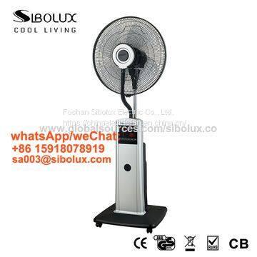 16 inch plastic LED display misting fan with remote/mist fan