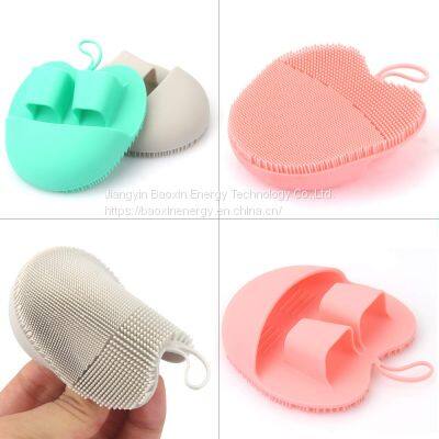Soft Handheld Silicone Facial Cleansing Brush, Mild Anti-Slip Face Exfoliating and Massage Scrubber Pad photo-4