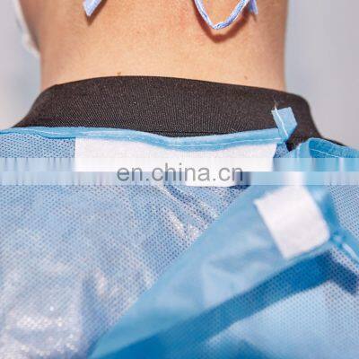 AAMI Level 2 PE Coating Surgical Gown Dental Medical Disposable Non-woven Isolation Gown photo-5