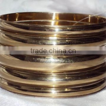 Brass Plain Look Bracelet Bangle Set Of 5 Pieces 13704