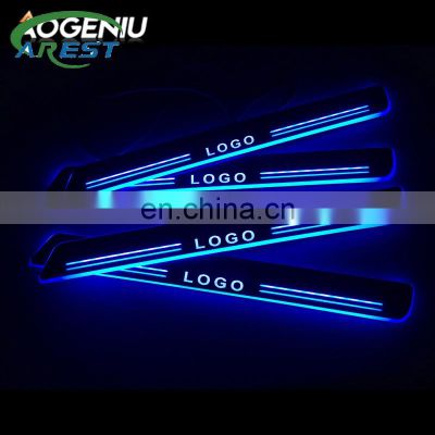 Car Styling For Subaru STELLA R1 R2 LED Door Sill Scuff Plate Moving Light Car Door Threshold Guard Side Protector Accessories