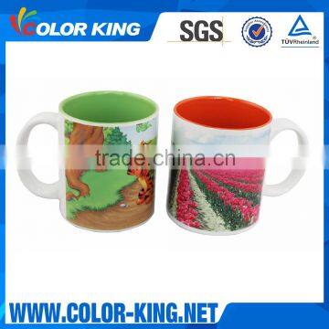 Manufacturer Wholesale 11oz Top Grade Inner Colourful Ceramic Sublimation Mug photo-3