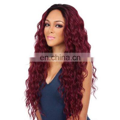 Wig African Small Roll Women's Long Roll Red Wigs For Black Women Chemical Fiber High Temperature Silk Head