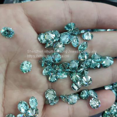 Top Quality Blue Moissanite Green loose moissanite round oval princess marquise cut germstones moissanite