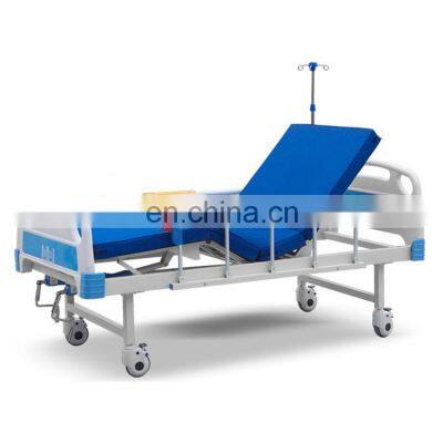 HOT 2 Cranks Manual Paramount Comfortable Hospital Bed with ABS Headboard and Aluminum Alloy rail