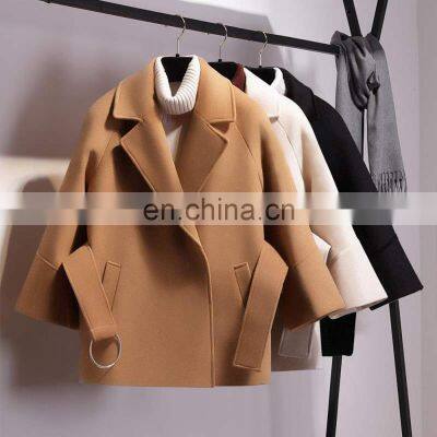 FALL/WINTER 2020 fashion fashion casual short coat belt jacket women's Cape Coat