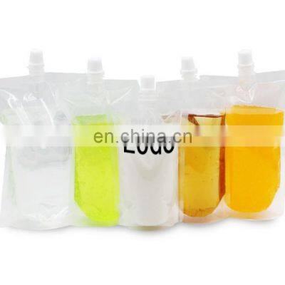 Custom liquid packaging bag Beverage packaging containing a lid NY mylar bag for disinfection