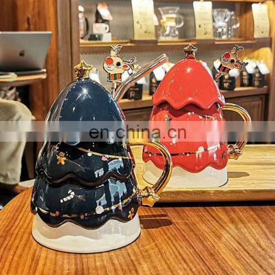 Portable Eco Friendly White High Quality Red Milk Design Korean Luxury Christmas Coffee Pink Mug photo-3