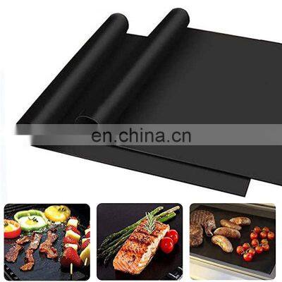 Low Price Customized Black Food Outdoor Indoor Reusable Non Stick BBQ Grill Mat Deck photo-2