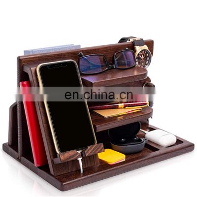 Desktop storage box mobile phone holder key wallet watch glasses storage holder multifunctional storage rack