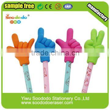 Finger shaped eraser for school