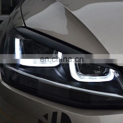 Factory 2 pcs Headlights Eyebrow Eyelids ABS Chrome Trim Cover for Volkswagen VW Golf 7 MK7 GTI R Accessories Car Styling