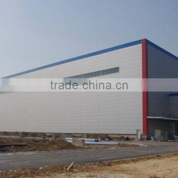 light steel frame warehouse / hangar / shed with PVDF steel roof sheet