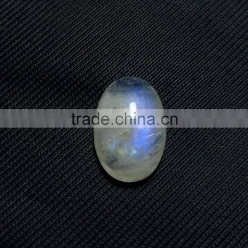 Natural Rainbow Moonstone Oval Cabochon Gemstone