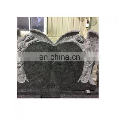 Angel carving bahama blue granite tombstones and monuments