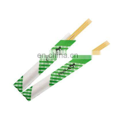 Wholesale Custom Print Disposable Bamboo Hashi Chopsticks With Individual Open Paper Sleeve