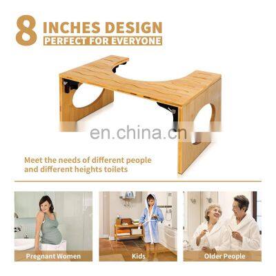 Bathroom Squatting Urinal Adjustable Bamboo Squatting Toilet Stool photo-5