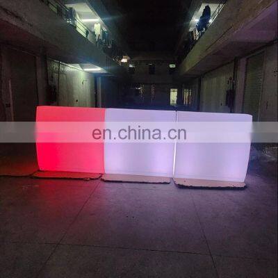 Color changing LED Portable LED Light Bar Counter Modern Round Bar Counter Designs Corner Bar Counter