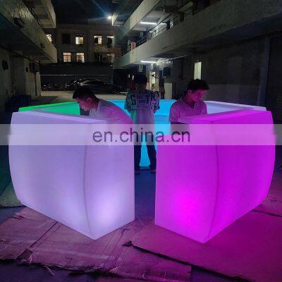 LED circle bar table counter for event commercial plastic illuminated glow luminous lighting portable led bar counter