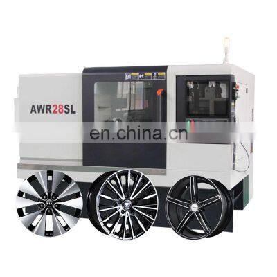 High Precision AWR28SL Slant Bed Diamond Cutting Automatic Alloy Wheel CNC Lathe Machine photo-2