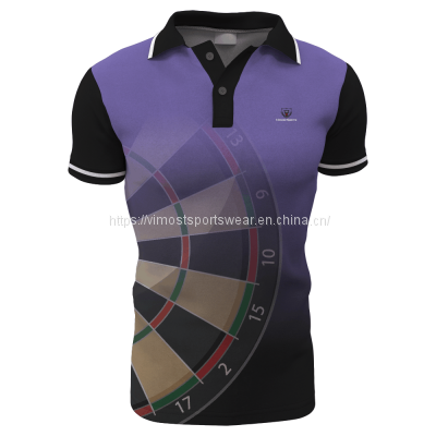 2022 custom dart shirt with purple and white color