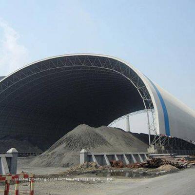 Prefab Large Span Fast Installation Barrel Space Frame Structure Arch Coal Storage Shed System for Power Plant