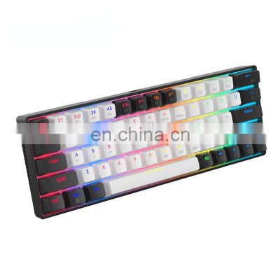 USB Wired Gaming RGB Keyboard With Fashion rgb backlit Custom 63 64 87 104 keys optical mini mechanical keyboard